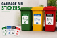 Garbage Bin Stickers for Clear Bin Identification