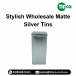 Stylish Wholesale Matte Silver Tins by Tinco